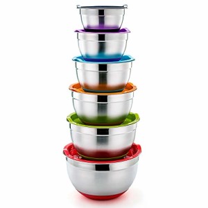 stainless mixing bowls with lids