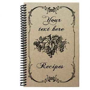Personalized recipe book to write in, handmade gift under 20, 5.5x8.5 (RECIPE PAGES)