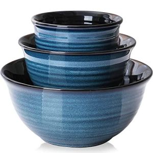 Hasense Large Mixing Bowls Set for Kitchen, Ceramic Serving