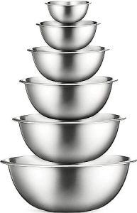 COOK WITH COLOR Stainless Steel Mixing Bowls - 6 Piece
