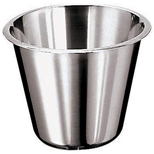 Paderno World Cuisine 6 1/8 Inch Stainless Steel Flat Bottom Mixing
