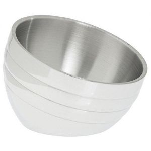 Vollrath 46584 Stainless Steel Double Wall Insulated Round Angled Beehive Serving Bowl, 1-Quart