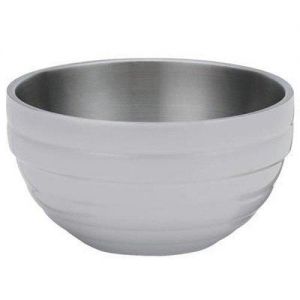 Vollrath 4659200 Stainless Steel Beehive Insulated Double-Wall Round Serving Bowl, Brazilian Blue, 6.9-Quart