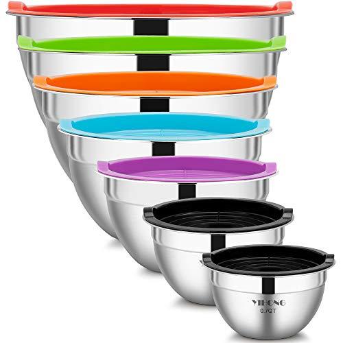 stainless mixing bowls with lids