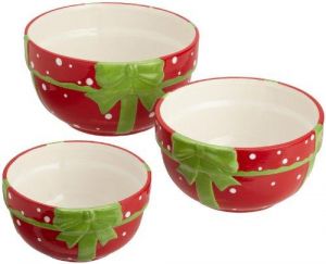 DII Polka-Dot Present Mixing Bowls, Set of 3