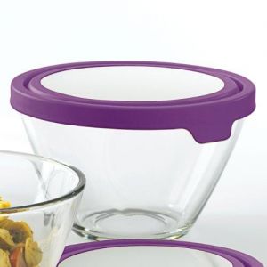Anchor Hocking 79070 Splash Proof Glass Bowl with TrueSeal Lid, 3-Quart, Clear