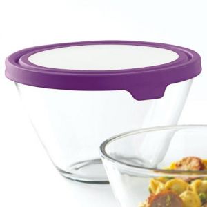 Anchor Hocking TrueSeal Mixing Bowl - Glass - w/Lid - 4 qt