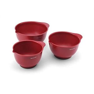 KitchenAid Classic Bowls, Mixing, Red, Set of 3