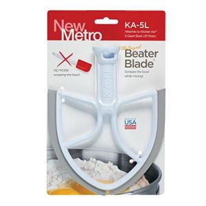 New Metro Design Beater Blade for 5-Quart KitchenAid Bowl Lift Mixers, White