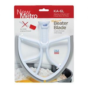 New Metro Design Beater Blade for KitchenAid 6-Quart & 5-Plus Mixers, White