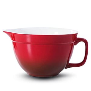 Lareina Reinforced Ceramic Batter Bowl with Handle and Pour
