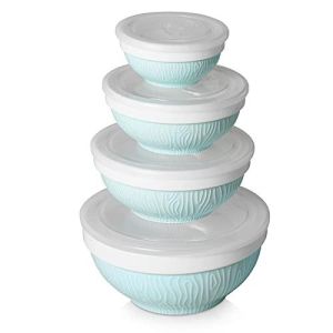 DOWAN Mixing Bowls with Lids, Ceramic Serving Bowls Set, Soup