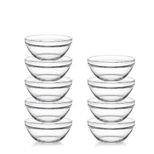 Sweejar 4.5 inch Small Glass Bowls Set, 12 oz Prep Bowls for