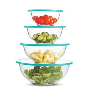 Superior Glass Mixing Bowls with Lids - 8-Piece Mixing Bowl Set