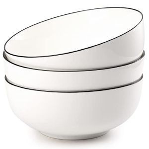 Dicunoy 3 Pack Large Serving Bowls, 65OZ Pho Bowl, Porcelain