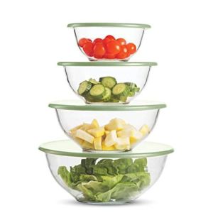 Superior Glass Mixing Bowls with Lids - 8-Piece Mixing Bowl Set