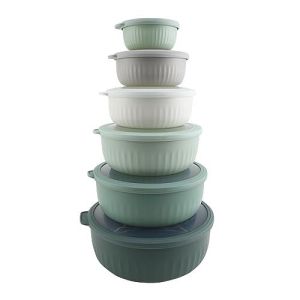 COOK WITH COLOR Prep Bowls with Lids- 12 Piece Nesting Plastic