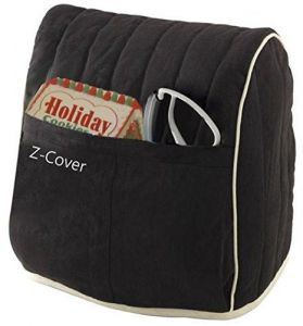 Best Mixer Cover For Tilt-Head Stand, Artisan and Classic Mixers - Heavyweight 100% Cotton Quilted Cloth Fabric Cover - On SALE TODAY - Prevents Dust and Grease From Getting On Your Expensive Kitchen Stand Mixer. (Black)