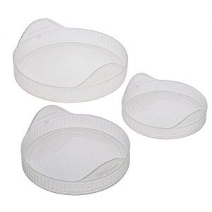 Cake Boss Countertop Accessories Silicone Lids, Clear, Set of 3