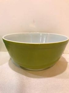 Vintage Pyrex (No. 403) Olive Green Avocado Nesting Mixing Serving Bowl (2.5 Qts)